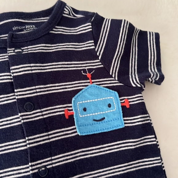 Carter’s Baby Boy Short Sleeve Romper - Picture 3 of 10